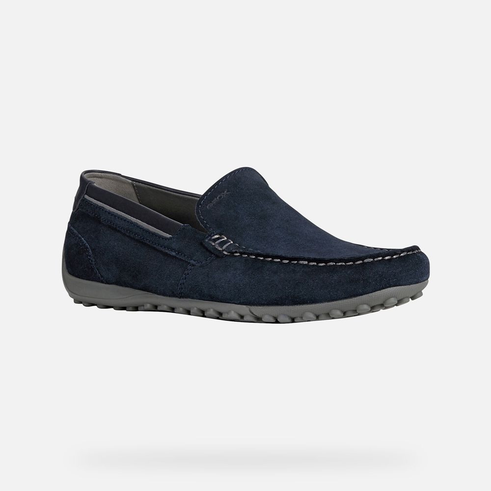 Geox Loafers Navy Snake - Geox Mens Shoes - ARCDLQ186